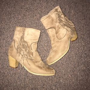 Fringe Heeled Booties
